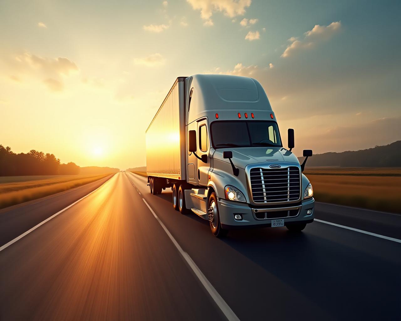 Logistics fleet in motion